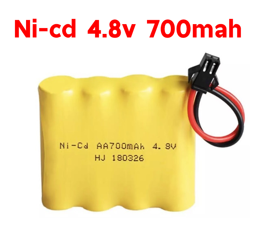 แบตเตอรี่ Ni-Cd 700mah 4.8v - หัวดำ