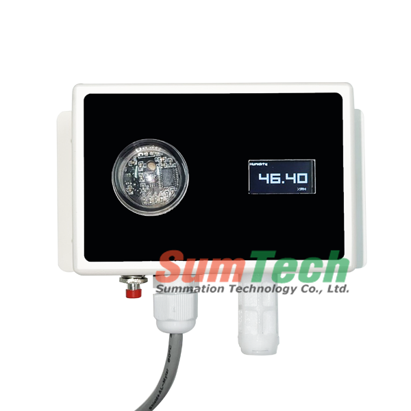 Light, Temperature, Humidity transmitter RS485 output with display