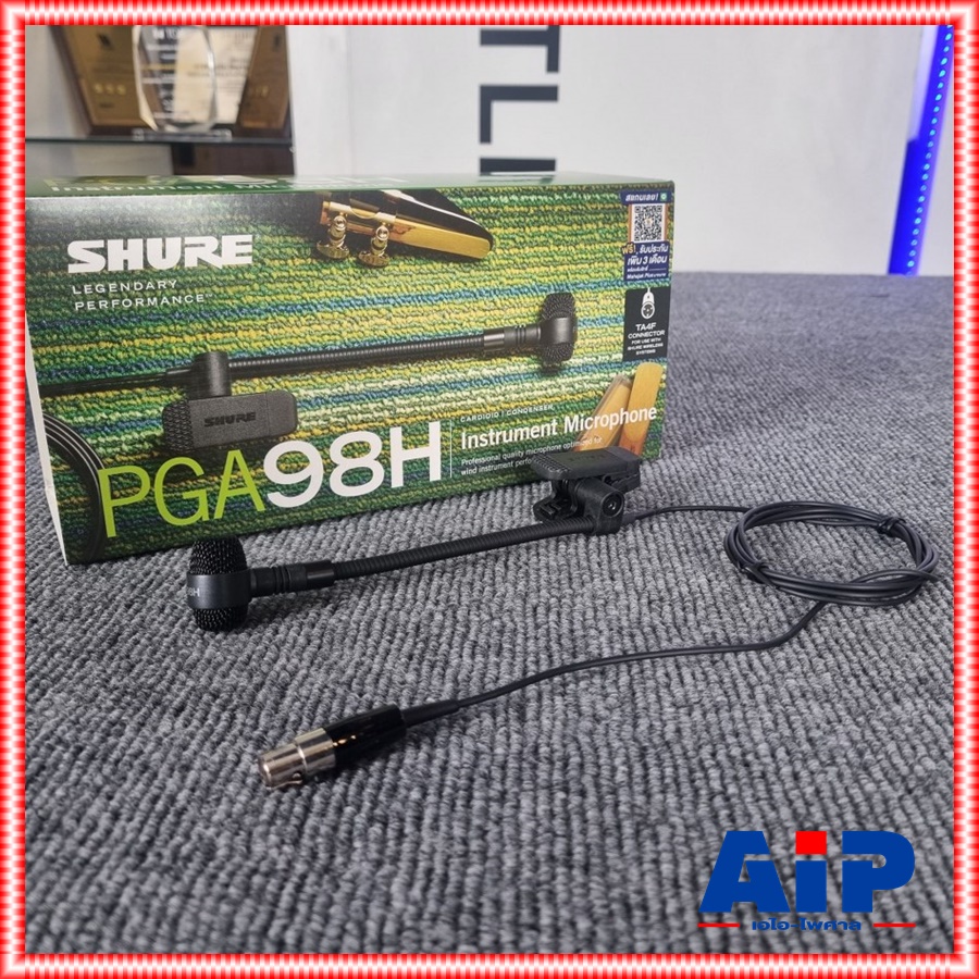 SHURE PGA-98H-TQG ไมค์เครื่องดนตรี +++ ไมโครโฟน จับเสียงเครื่องดนตรี ไมค์ ไวโอลิน Wind instruments PGA 98H TQG PGA98HTQG เอไอ-ไพศาล+++