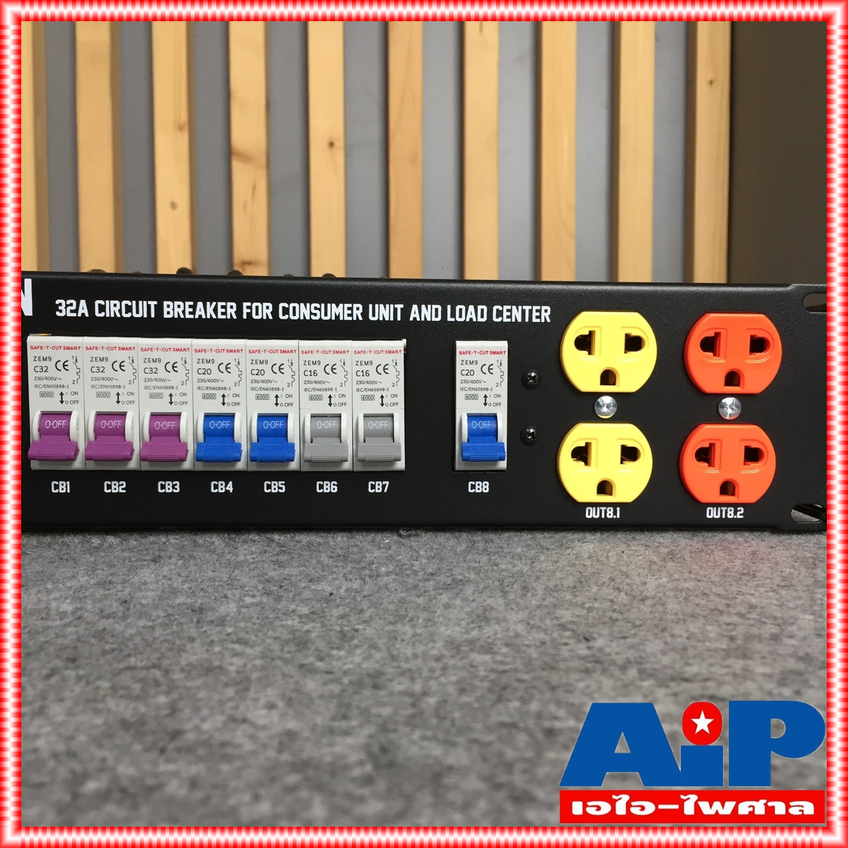 TECHCRON AC-32A M2 ชุดโหลดไฟ ชุดจ่ายไฟ AC 32A ชุดโหลดไฟใช้งานกับเพาเวอร์แอมป์ ชุดจ่ายไฟ 2 หน้าจอ สินค้าโรงงาน MEGATECH