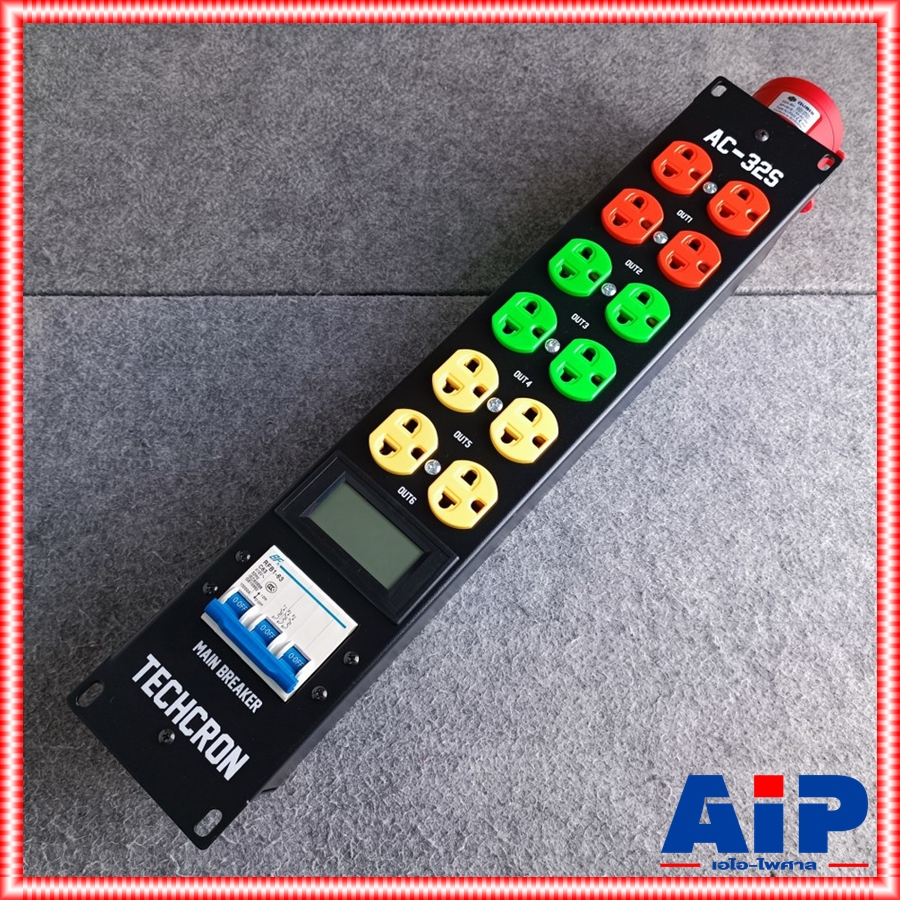 3เฟส TECHCRON AC-32S ชุดโหลดไฟ 3เฟส ปลั๊กคละสี *สีแดง* ปลั๊กโหลดไฟ วัสดุเป็นเหล็ก พร้อมจอแสดงผล AC32S เอไอ-ไพศาล