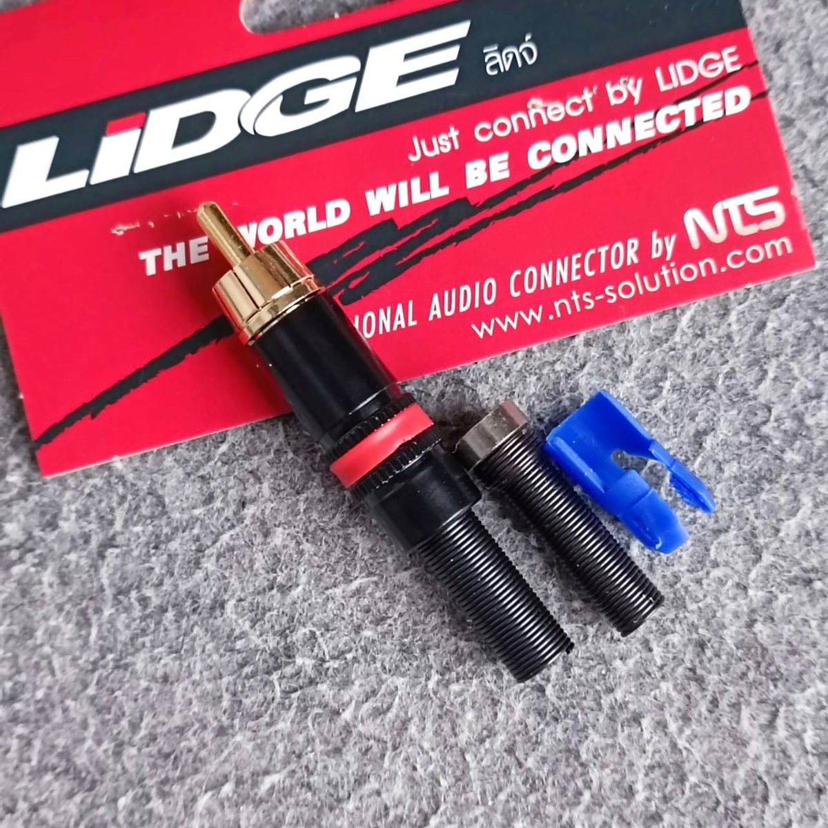 LIDGE YM-373R สีแดง ปลั๊ก RCA ตัวผู้ YM373 R แจ็คอาร์ซีเอตัวผู้ ปลั๊ก RCA สำหรับเข้าสาย ต่อ สายสัญญาณ YM373R