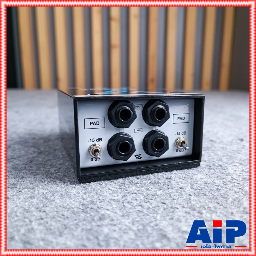 V BOX Stereo Passive DI MKII ตัวกรองสัญญาณเสียง กล่องสัญญาณเสียง ดีไอสำหรับเบสกีตาร์และเครื่องดนตรี เอไอ-ไพศาล
