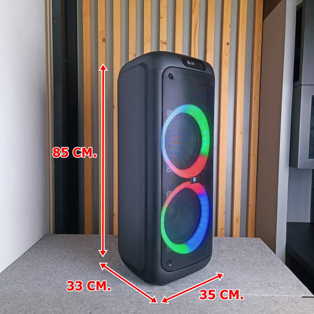 PROEUROTECH KF-10SE ตู้ลำโพง PARTY 10นิ้วx2 พร้อมไมค์ลอย KF 10SE KF10SE ลำโพงล้อลาก+ไมค์ลอย ตู้ลำโพงมีแอมป์ในตัว 10นิ้ว 2ทาง มีไฟกระพริบตามเสียงเพลง PROEURO TECH เอไอ-ไพศาล