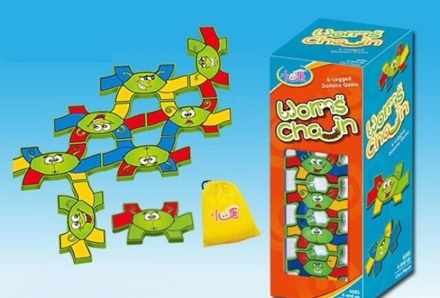 AY2064 ของเล่นเกมส์โดมิโนตัวต่อ บล็อกตัวต่อ