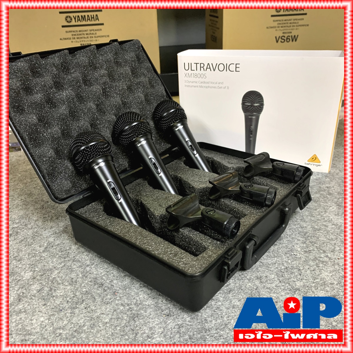 ไมค์แพ็ค3ตัว BEHRINGER XM1800S ไมค์สาย XM 1800 S ไมค์โครโฟน XM-1800 ไมค์ร้องเพลง ไมค์คาราโอเกะ ไมค์ microphone +++