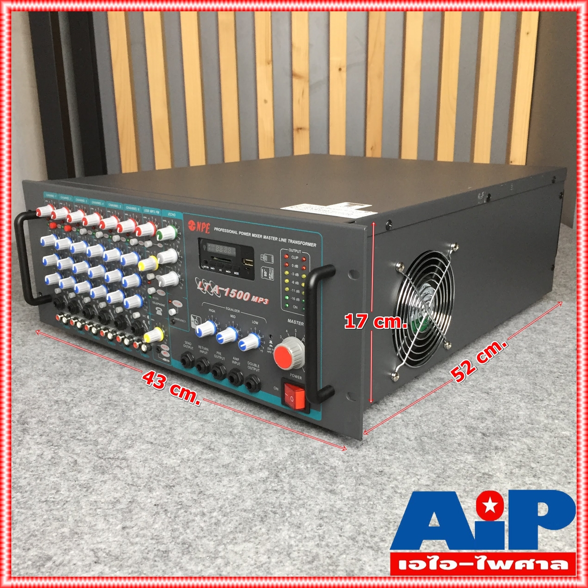 NPE LTA-1500 MP3 POWERMIXER+LINE+USB เครื่องขยายเสียง พาวเวอร์มิกเซอร์เสียงตามสาย 1500 วัตต์ MP3 USB LTA1500 LTA 1500 เอไอ-ไพศาล