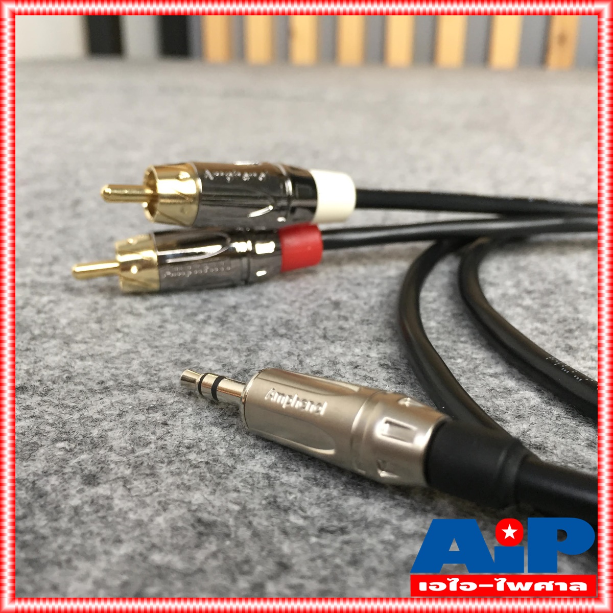 1.5เมตร AMPHENOL สายTR-ST-RCAx2 1.5M CA52-4549-WB-1.5 สายสัญญาณTR-STออกRCAx2 ยาว1.5เมตร สายแอมฟีนอล CA52-4549-WB-1.5 เอไอ-ไพศาล