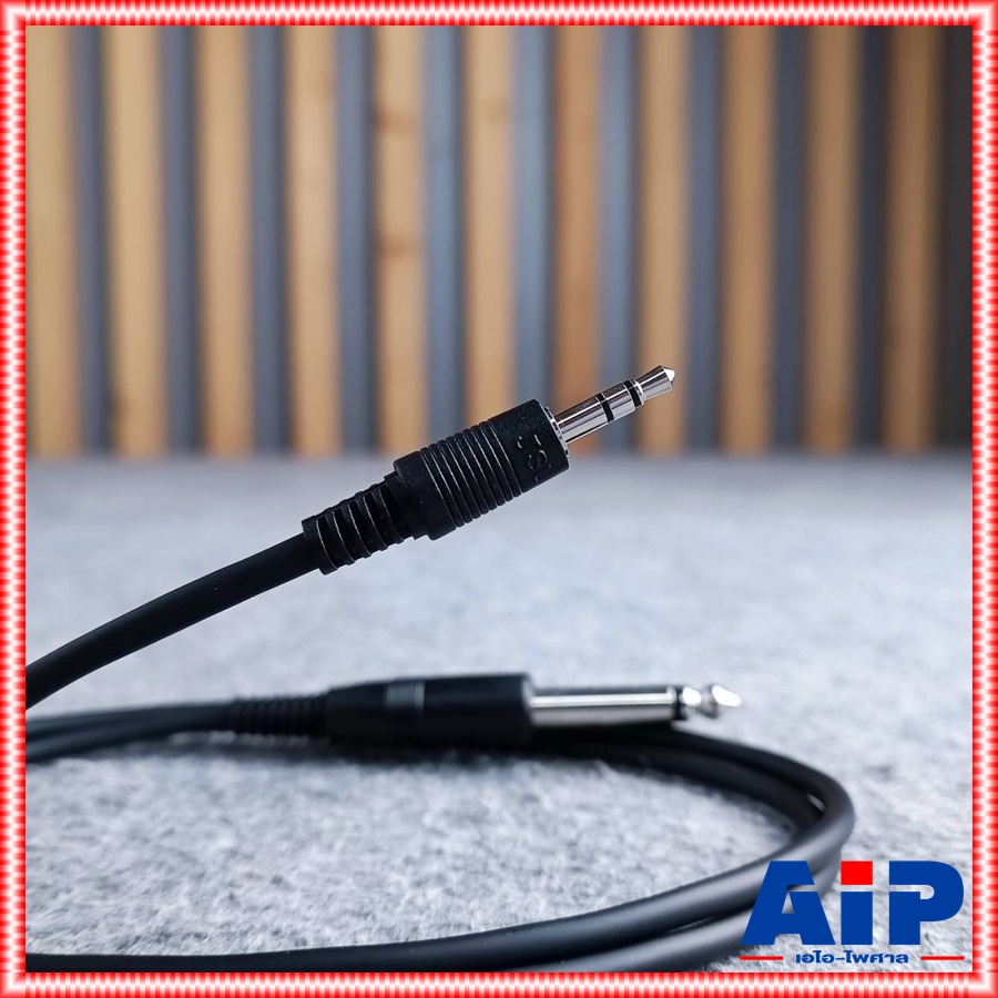 J049สาย P.TR-STออกmic mono 2Mดำ DYNACOM สายปลั๊กtr-st-ปลั๊กไมค์mono J 049 J-049 สายสัญญาณสำเร็จรูป สายP.TR-ST-P.MIC MONO 2เมตร เอไอ-ไพศาล