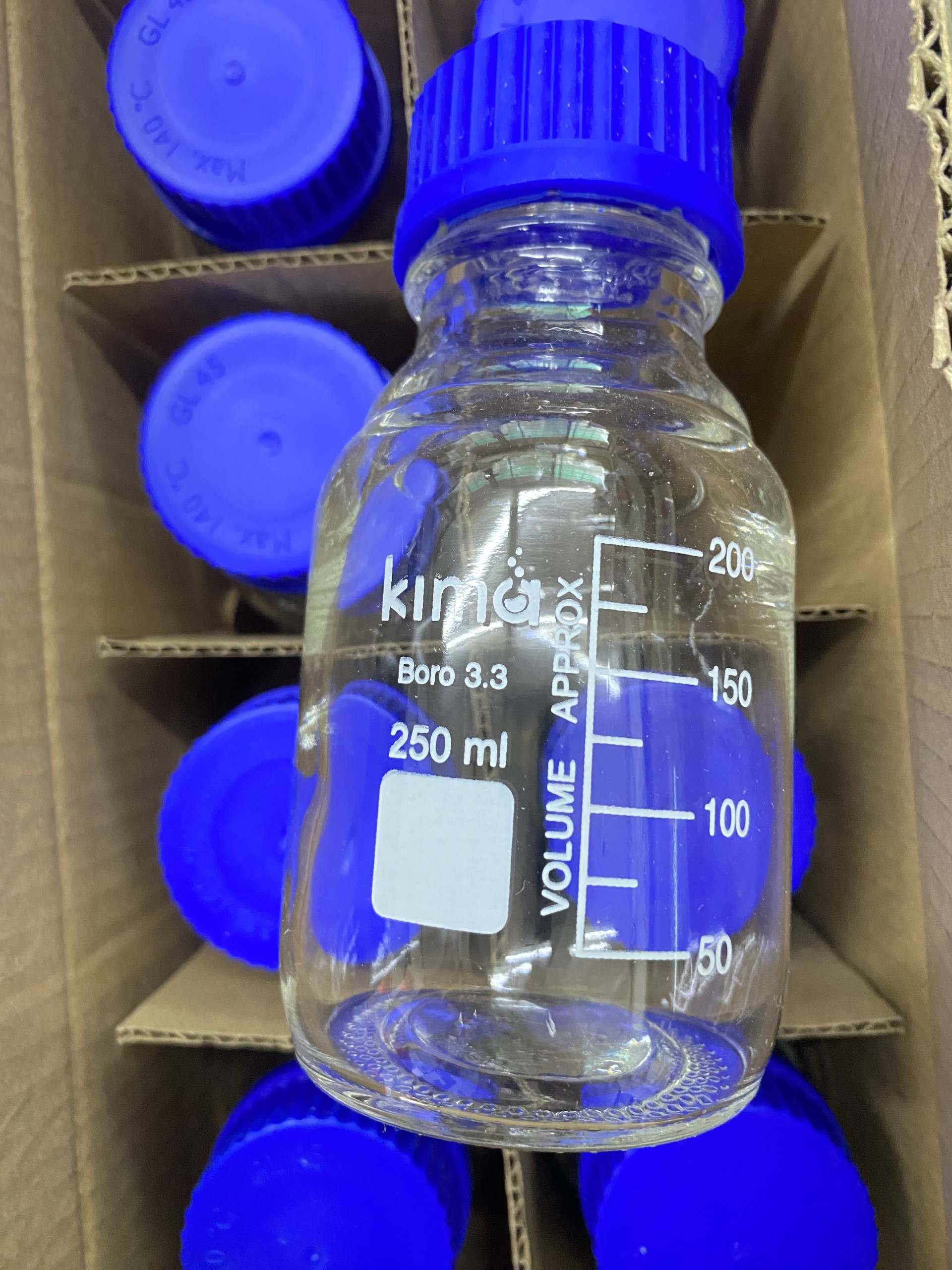 ขวดดูแรน/Bottle, Laboratory Glass with Screw cap (ขวดแก้วเก็บสาร ชนิดใส)