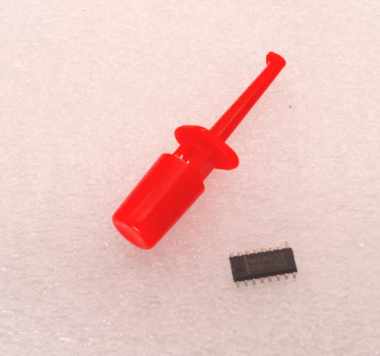(RED) Hook Clip Test Probe for Electronic ( CLIP TEST J)