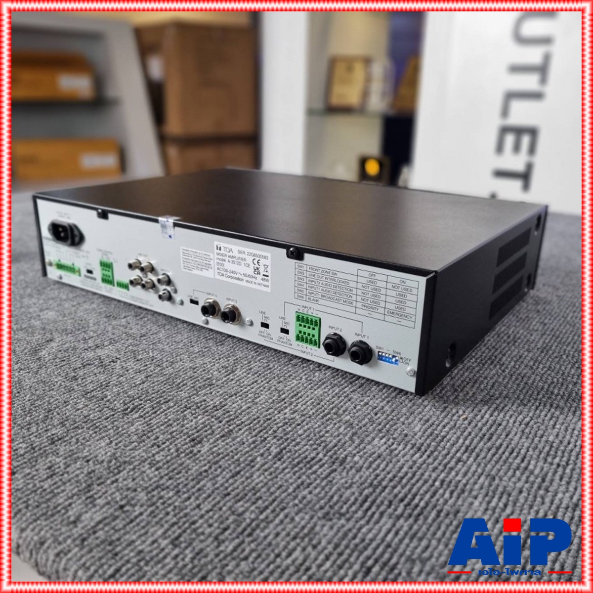 TOA A-3512D AMPLIFIER เครื่องขยายเสียง a3512d AMP amp แอมป์ แอมป์TOA เครื่องเสียง เอไอ-ไพศาล