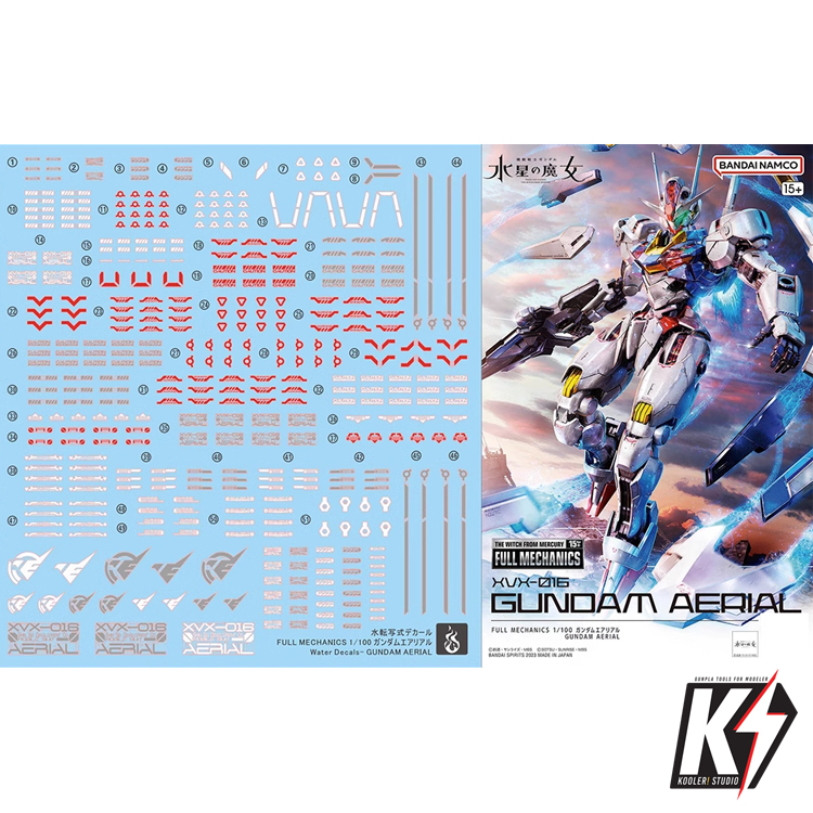 Waterdecal CG FM Gundam Aerial #ดีคอลน้ำสำหรับติดกันพลา กันดั้ม Gundam พลาสติกโมเดลต่างๆ