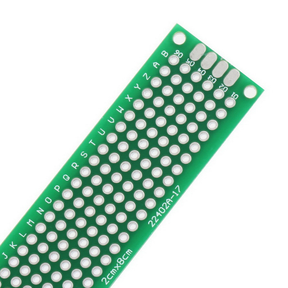 2x8 cm แผ่นปริ๊นอเนกประสงค์ Double Side Prototype PCB diy Universal Printed Circuit Board (PCB)