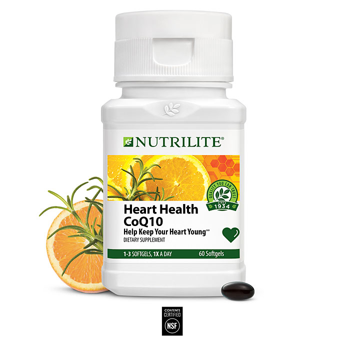 Nutrilite Heart Health CoQ10 ผลิตพลังงานที่จำเป็นสำหรับสุขภาพเพื่อฟื้นฟูสุขภาพหัวใจที่ดี