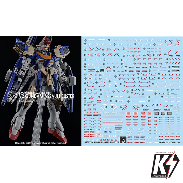 Waterdecal CG MG V2 Gundam Assault Buster #ดีคอลน้ำสำหรับติดกันพลา