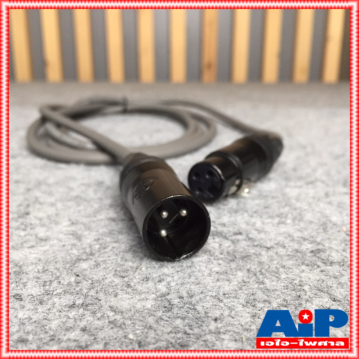 LIDGE สายXLR เมีย-ผู้ YM-381 สาย2เมตร สีเทา สายสัญญาณ XLR เมีย+XLR ผู้ ยาว 2เมตร LIDGE YM-381 2M สาย XLRหัวท้าย YM 381 มี5สีให้เลือก CANNON ผู้-เมีย เอไอ-ไพศาล