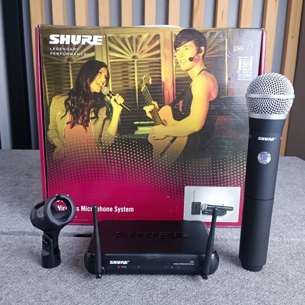 SHURE SVX24TH/PG58 Q12 ไมค์ลอยถือ ชุดไมค์ลอยมือถือเดี่ยว ย่าน UHF SVX 24 TH / PG 58 Q 12 SVX24TH/PG58 เอไอ-ไพศาล +++