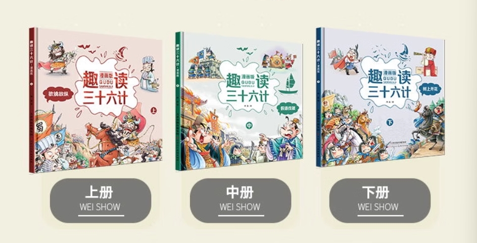ตำราพิชัยสงคราม 36กลยุทธ์ของซุนวู ชุด 3เล่ม แสกนฟัง!! 趣读三十六计漫画版