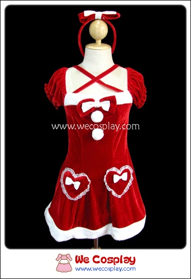 ชุดซานต้าสวีทโลลิต้า สีแดง Red Santa Sweet Lolita Christmas Costume