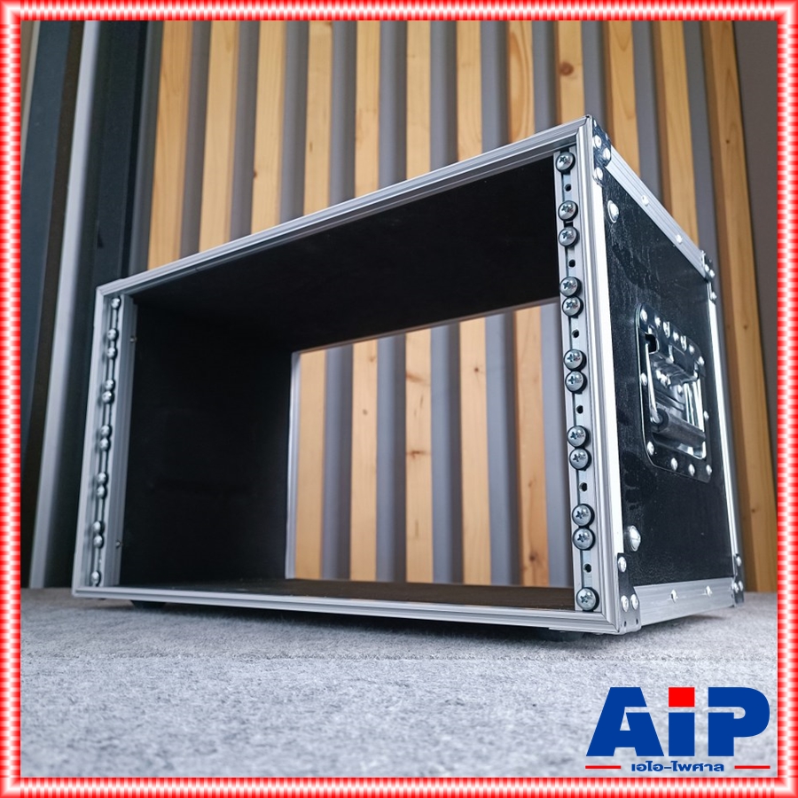 สีดำ RACK BL-6 สีดำ เปลือยหน้า-หลัง ลึก11นิ้ว แร็คใส่เครื่องเสียง COMPACT ไม่มีฝาปิด คอมแพ็ค BL 6 BL6 เอไอ-ไพศาล