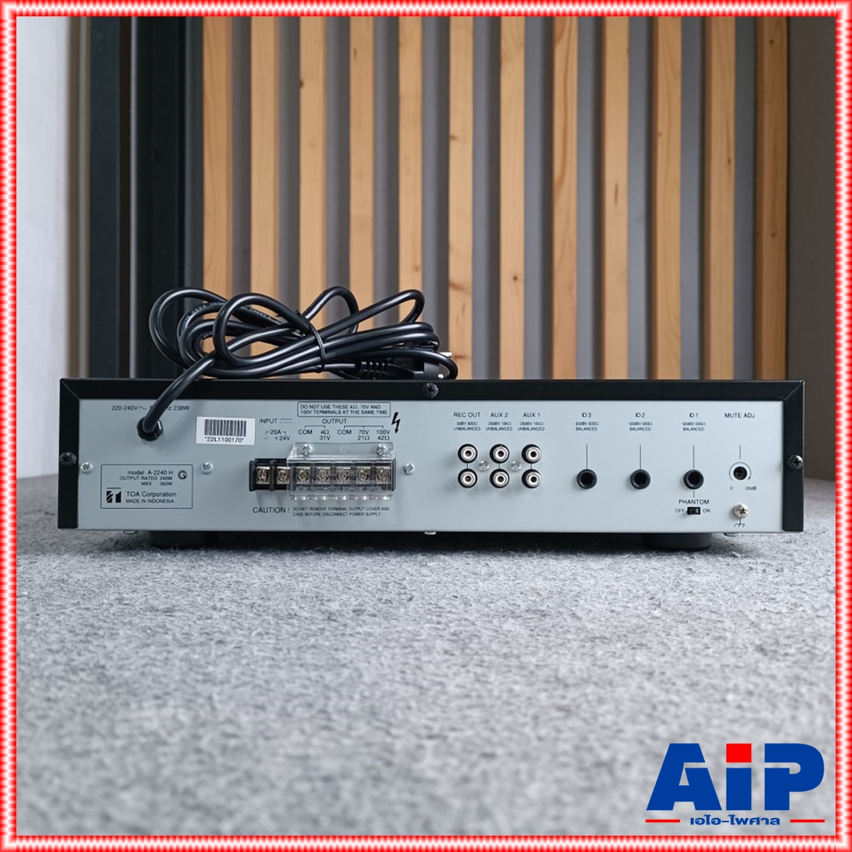 TOA A-2240H AMPLIFIER เครื่องขยายเสียง A 2240H A2240H AMP amp แอมป์ แอมป์TOA เครื่องเสียง เอไอ-ไพศาล