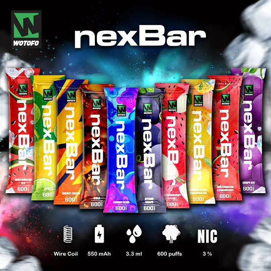 NexBar Disposable Pod 600 Puffs 550mAh 3.3ml Nic 3%