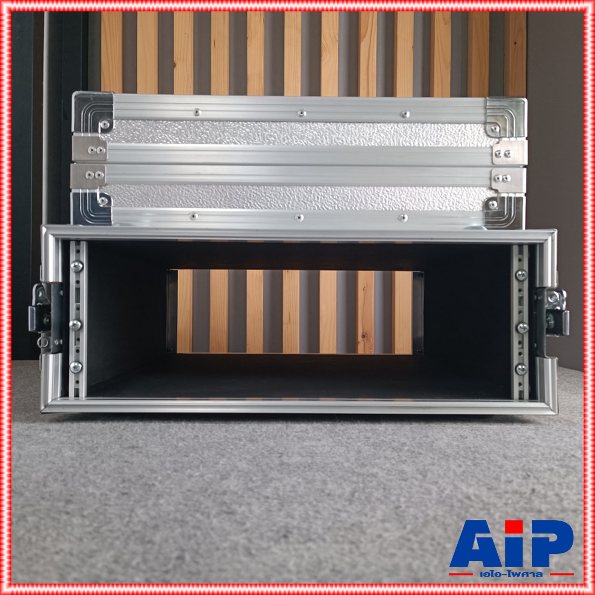 COMPACT B-3U 2ฝาหน้า-หลัง ลึก21" ผิวอลูมิเนียม แร็ค กล่องใส่เครื่องเสียง แร็คลึก21นิ้ว RACK3U เอไอ-ไพศาล