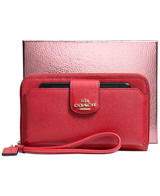 พร้อมส่ง กระเป๋าสตางค์ Coach รุ่น 53675 คล้องแขน Phone Wallet/ Wristlet