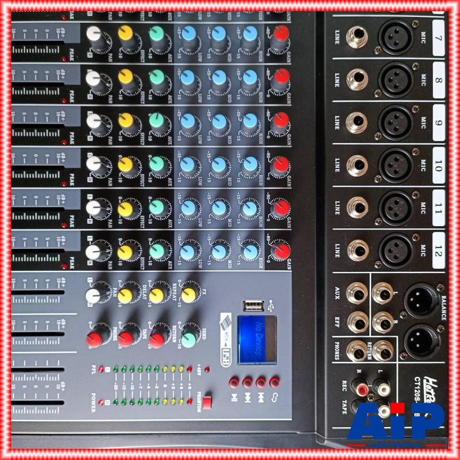 HOTROCK CT-120S MIXER เครื่องปรับแต่งเสียง สเตอริโอ มิกเซอร์ 12 ช่อง BLUETOOTH USB MP3 เอ็ฟเฟ็คแท้ ฮอทร็อค CT 120S CT120S เอไอ-ไพศาล
