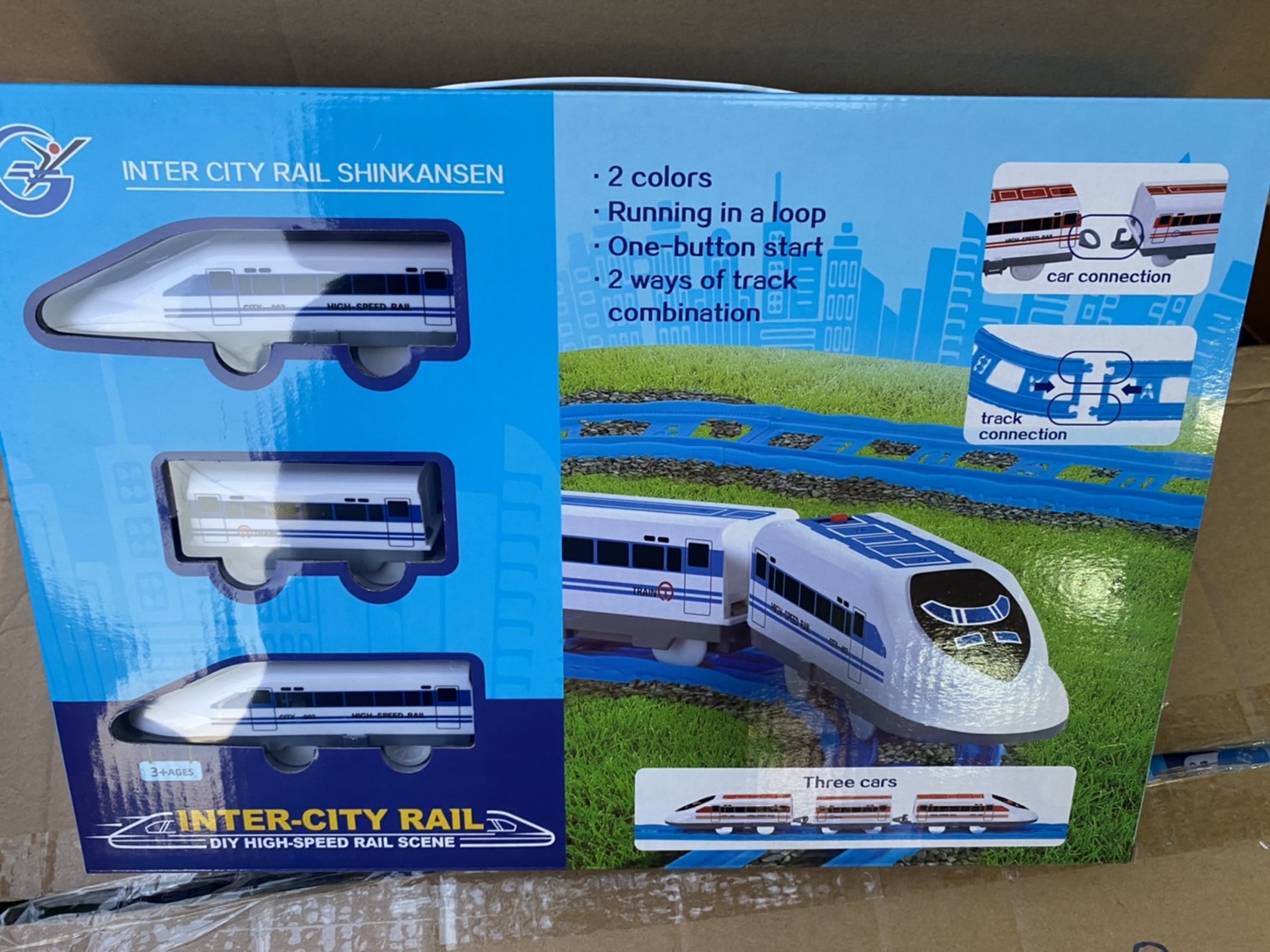 656-19 ของเล่นเด็กรางรถไฟใส่ถ่าน รถไฟใส่ถ่านพร้อมราง ปลีกชิ้นละ