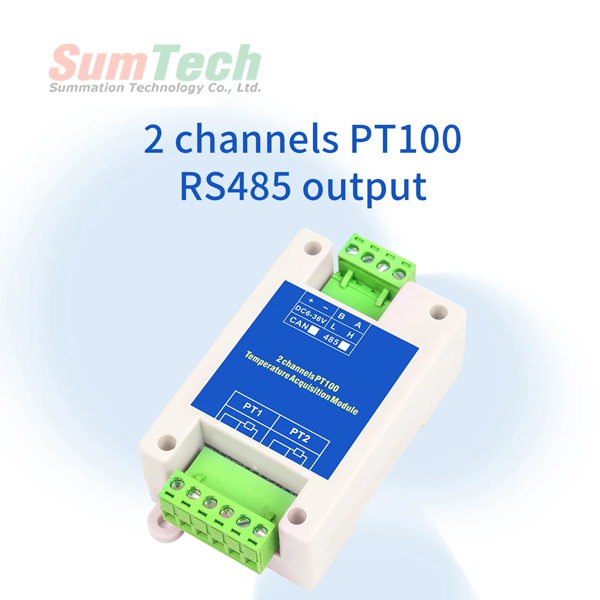 2 channels PT100 RS485