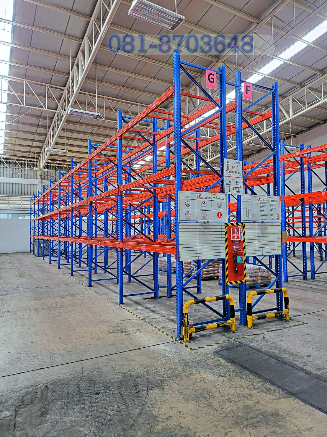 Selective rack เข้าใหม่ รับน้ำหนักได้ชั้นละ 2200 kg ขนาด 100x250xสูง 450cm