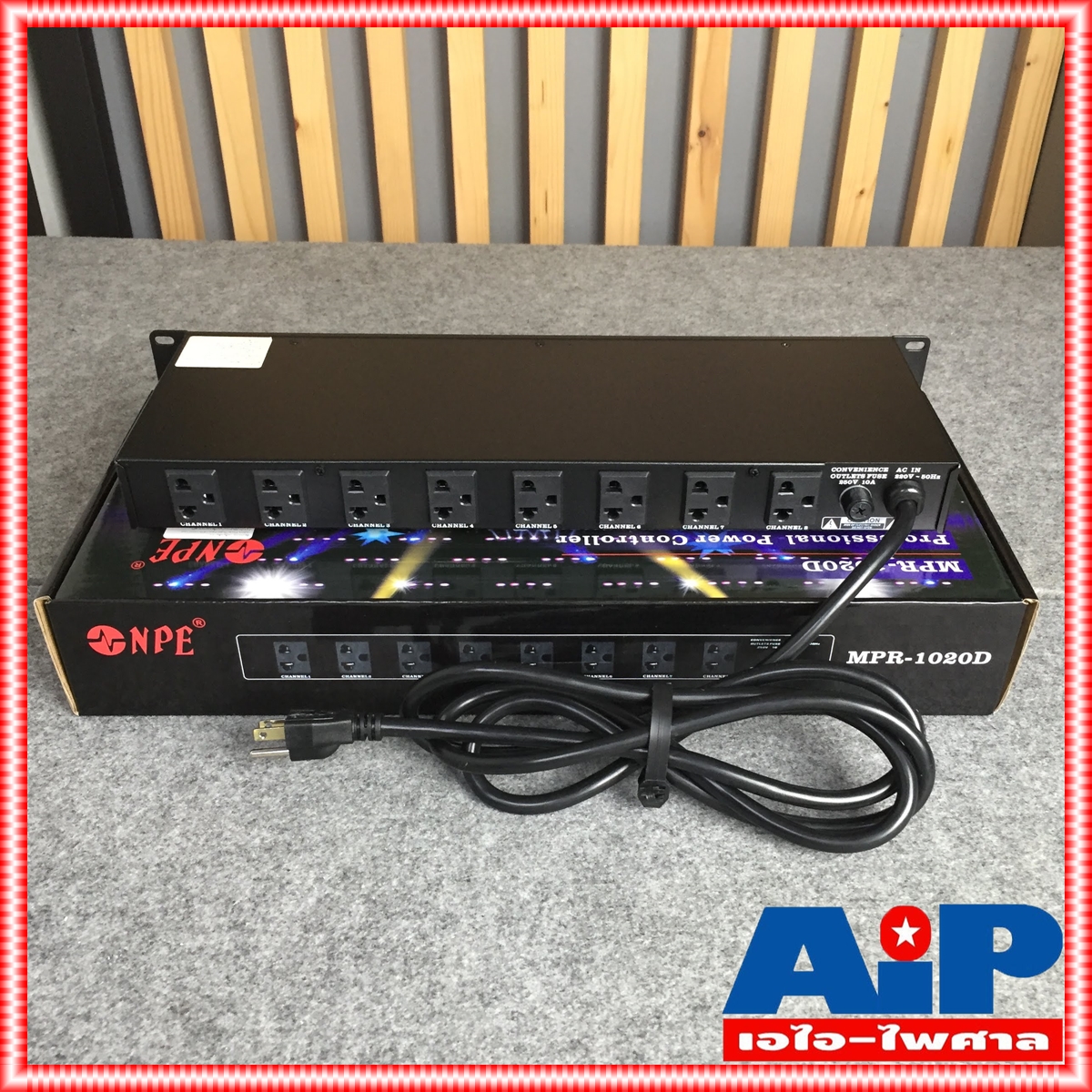 NPE MPR1020D ปลั๊กไฟใส่ตู้RACK มีมิเตอร์โชว์โวลท์ MPR-1020D มีช่องจ่ายไฟUSB MPR 1020 D MPR1020เอไอ-ไพศาล
