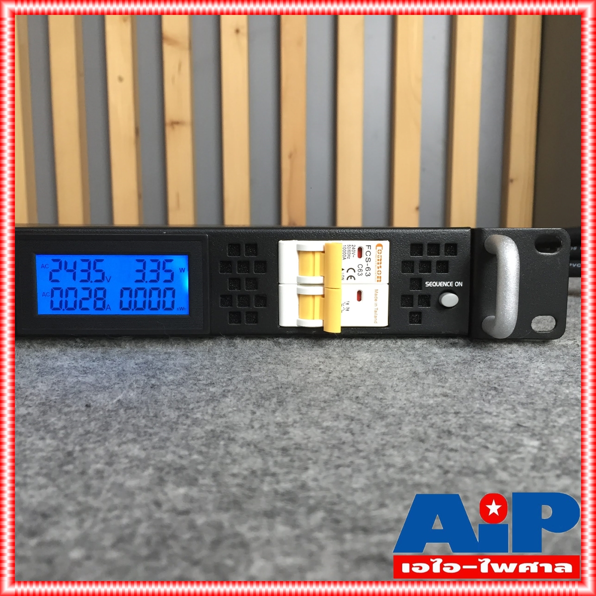COMSON SQ-8 ปลั๊กไฟ SEQUENCE ปลั๊กซีแควนซ์ ปลั๊กไฟติดแร็ค มีขนาด 1 U เอาต์พุตปลั๊ก 8 ช่อง SQ 8 SQ8 เอไอ-ไพศาล