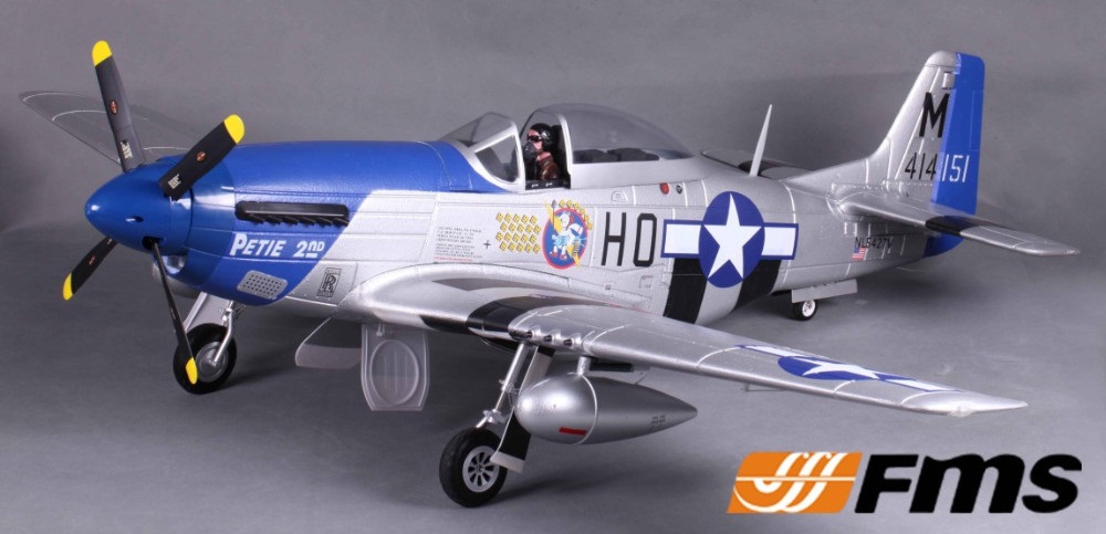 เครื่องบินโฟม ตัวลำ+ชุดไฟ P-51D Mustang FMS 1400MM P51 PNP Big Scale RC (ไม่รวมวิทยุ รีซีฟ แบต)