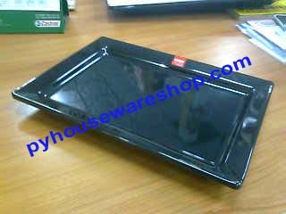 จานสี่เหลี่ยมผืนผ้าขาวดำหนาหนัก,ถาดเมลามีนektraทรงสี่เหลี่ยม,Rectangular Tray,จานทรงสี่เหลี่ยมผืนผ้า