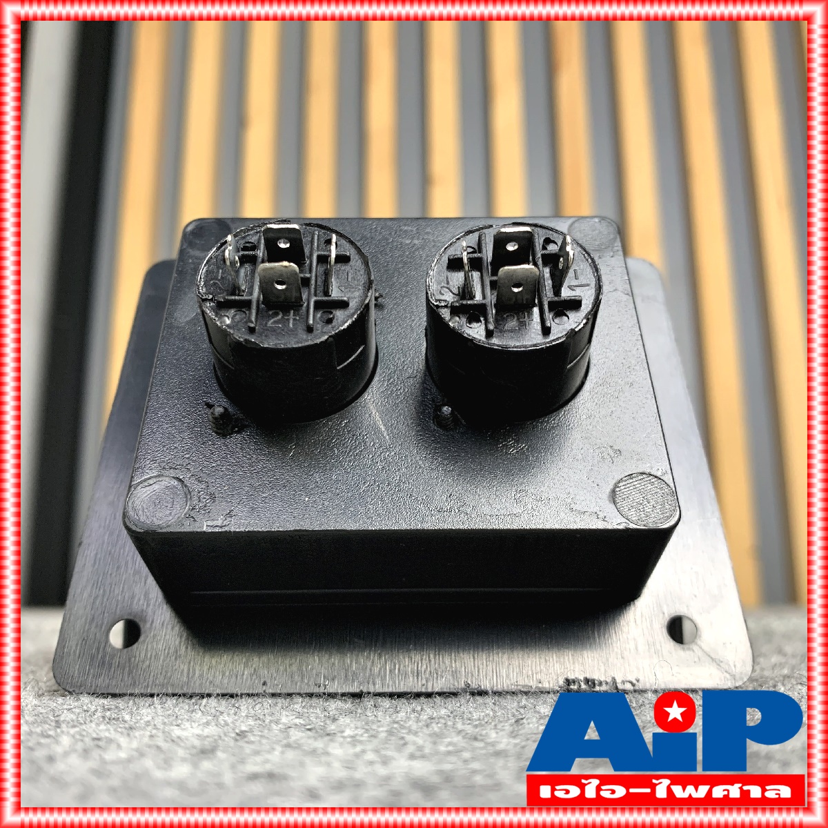 ไบติ้งบอร์ดเหลี่ยม พร้อมสเปคคอนคู่ 100x84mm พลาสติก แท๊ปลำโพงเหลี่ยม ไบติ้งบอร์ด ไบติ้งพร้อมสเปคคอนคู่ เอไอ-ไพศาล