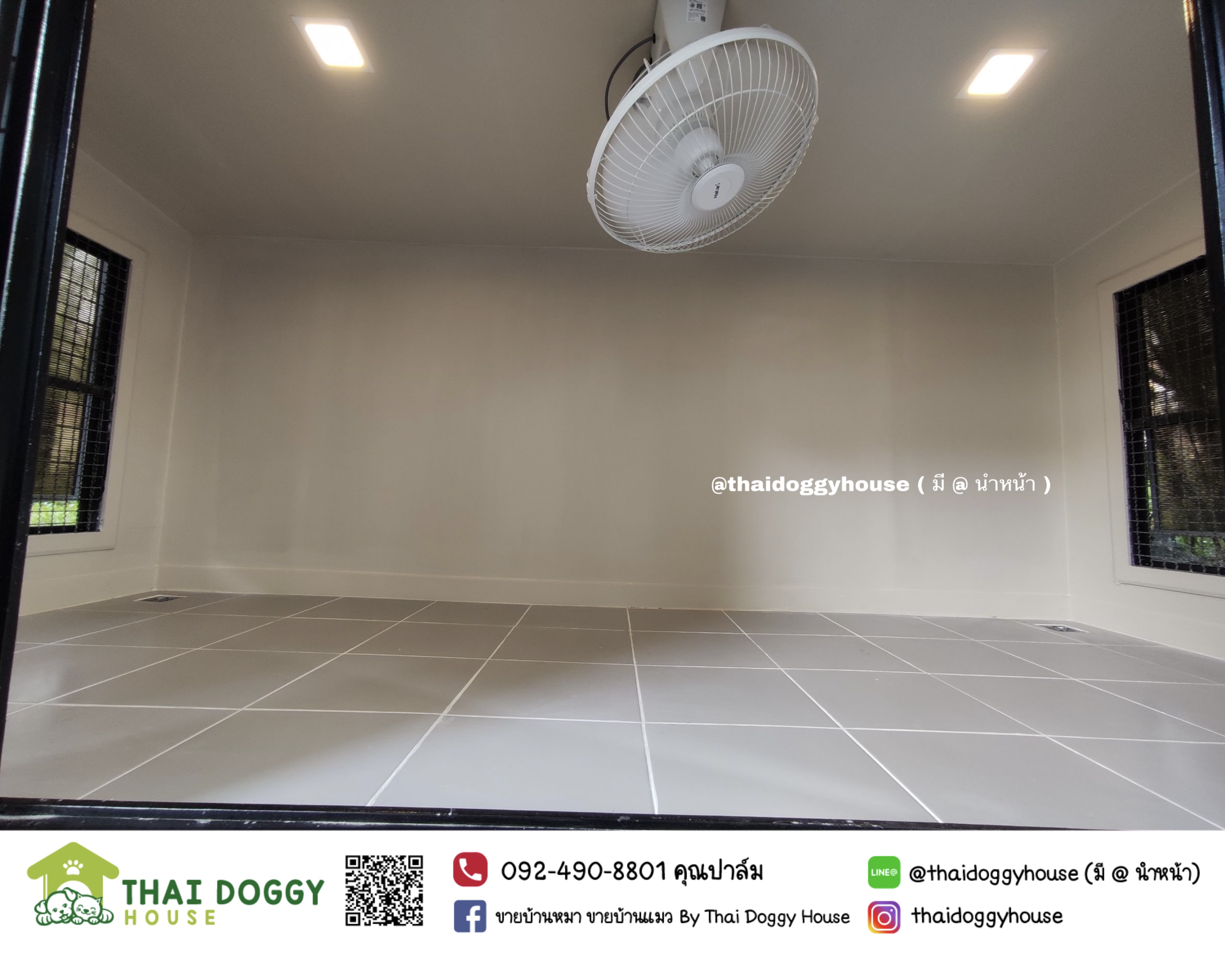 บ้านหมา บ้านแมว ราคาถูกหลังใหญ่ อากาศถ่ายเทได้ดี แบบขายดีที่สุด มีบานสวิงให้น้องหมา แมวเข้า-ออกเอง