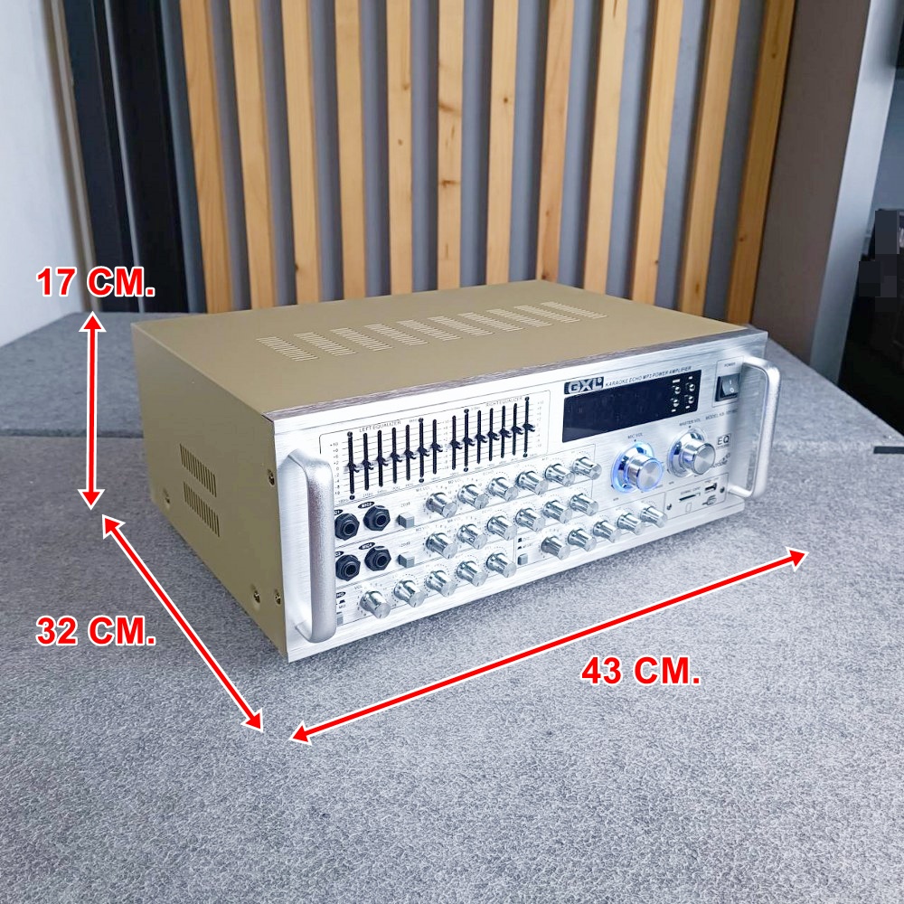 GXL KB-1011BC แอมป์+บูลทูส สีเงิน แอมป์ขยายเสียง แอมป์คาราโอเกะ KB 1011BC KB1011BC เอไอ-ไพศาล