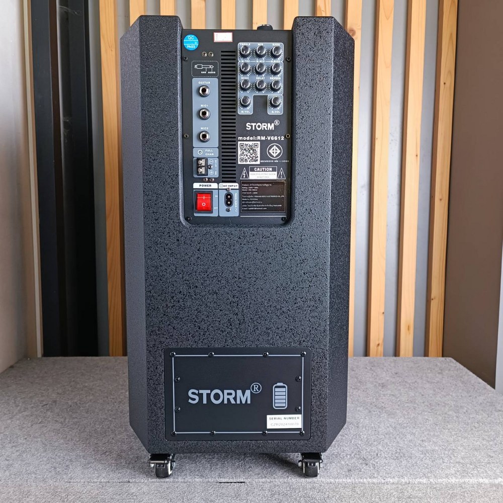STORM RM-V6612 ตู้ลำโพงไม้ พร้อมไมค์ลอย2ตัว รองรับสัญญาณ Bluetooth MP3/USB RM V6612 ลำโพง RMV6612 บลูทูธ ลำโพงอเนกประสงค์ เอไอ-ไพศาล
