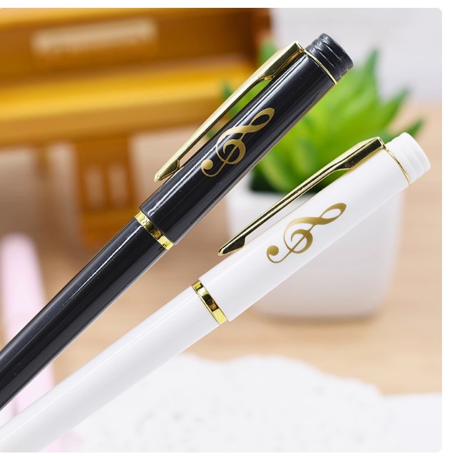 ของขวัญ ของชำร่วยงานแต่งงาน ตัวโน้ต กุญแจซอล ปากกาเจล ลายตัวโน้ตสีทอง สวยหรู พรีเมี่ยม 416453