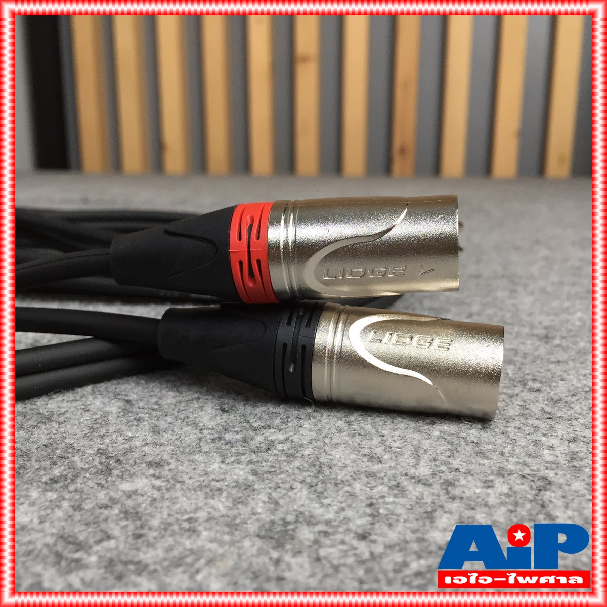 สายคู่ข้างละ2หัว 2เมตร LIDGE YM-712 สาย CANNON ผู้ - MIC สายดำ YM 712 YM712 สายสัญญาณเสียง XLR ผู้ ออก PHONE สายสัญญาณ