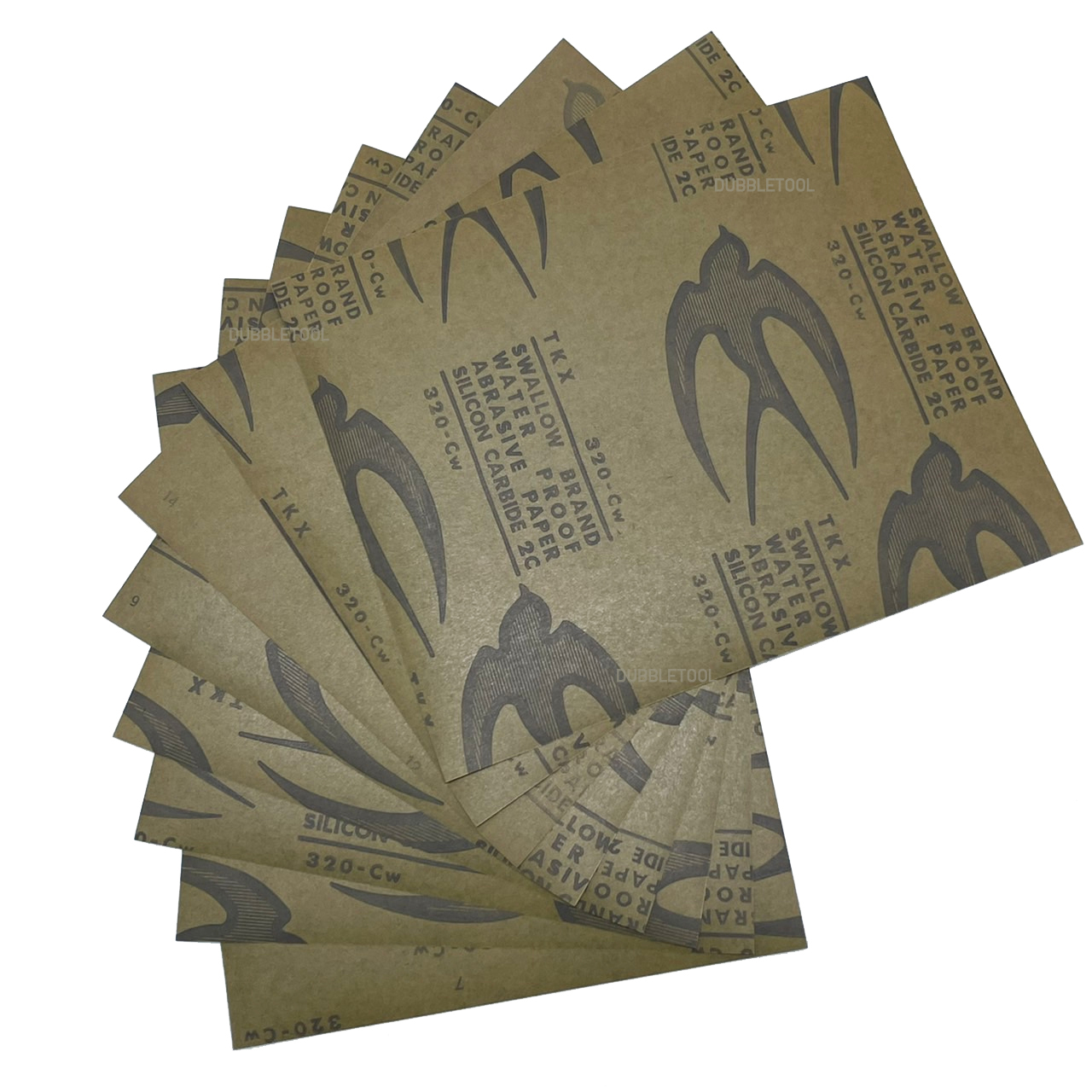 กระดาษทรายตรานก กระดาษทราย กระดาษทรายน้ำ 10แผ่น/1แพ็ค Swallo brabd water proof abrasive paper silicon carbide 2Cw