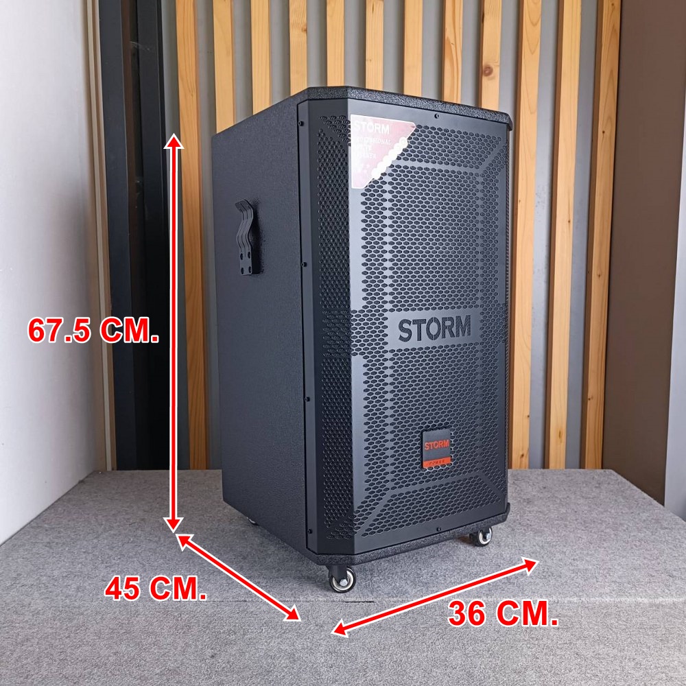 STORM RM-V6612 ตู้ลำโพงไม้ พร้อมไมค์ลอย2ตัว รองรับสัญญาณ Bluetooth MP3/USB RM V6612 ลำโพง RMV6612 บลูทูธ ลำโพงอเนกประสงค์ เอไอ-ไพศาล