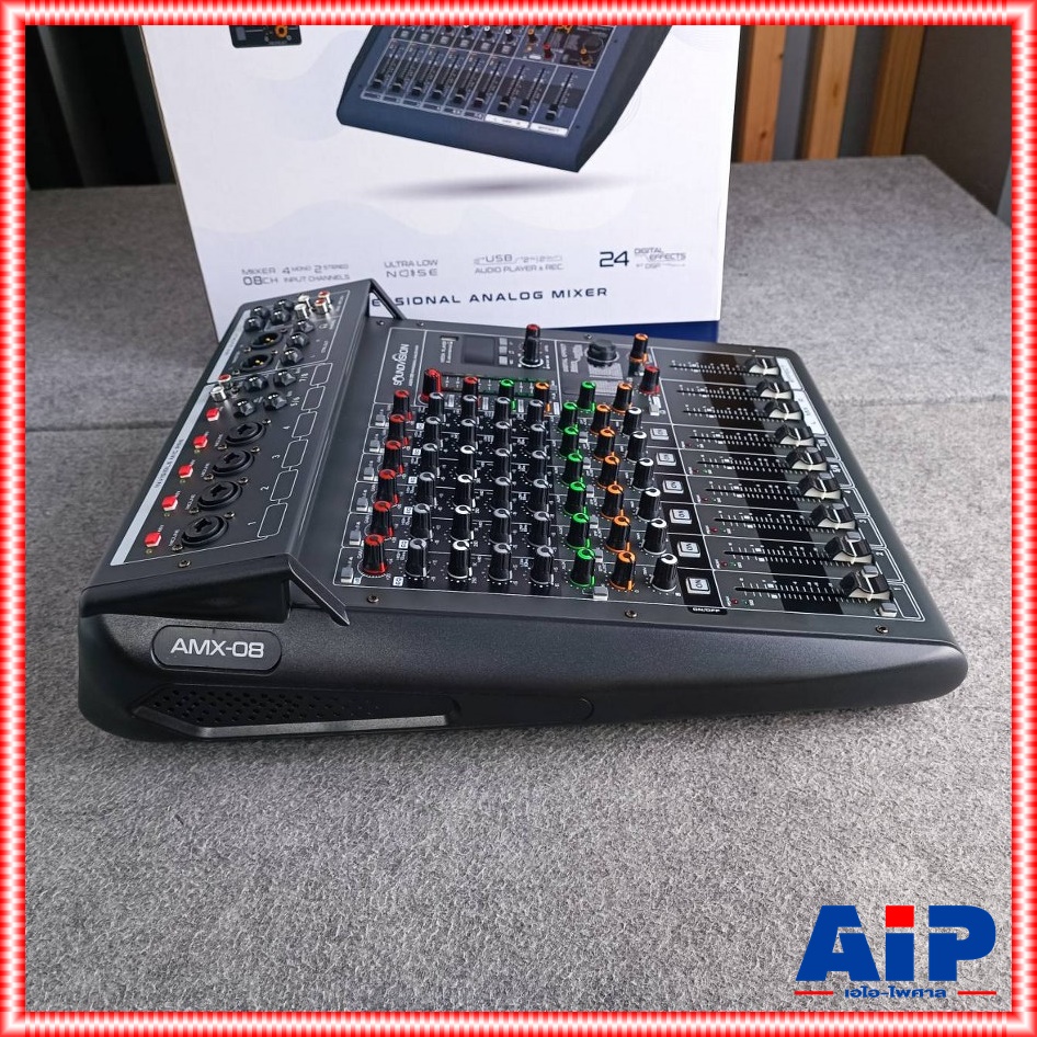 SOUNDVISION AMX-08 MIXER +++ เครื่องผสมสัญญาณ มิกเซอร์ อนาล็อก 8 CH ซาวด์ วิชั่น รุ่น AMX 08 AMX08 เอไอ-ไพศาล