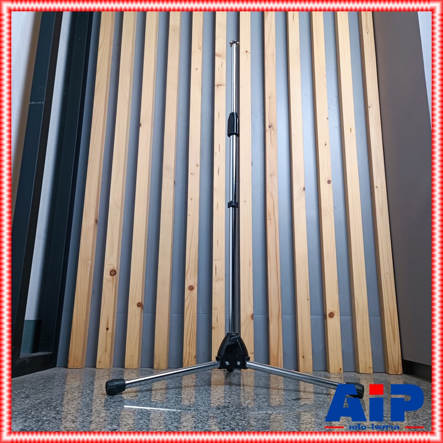 SUPER ขาตั้งไมค์ตรง ขาตั้งไมค์ตั้งพื้น ขาตั้งไมค์ ไม่มีรวมคอสวมไมค์ ขาไมค์ตั้งพื้น ขาไมค์เหล็ก ชุปโครเมียม ขาตั้งไมค์