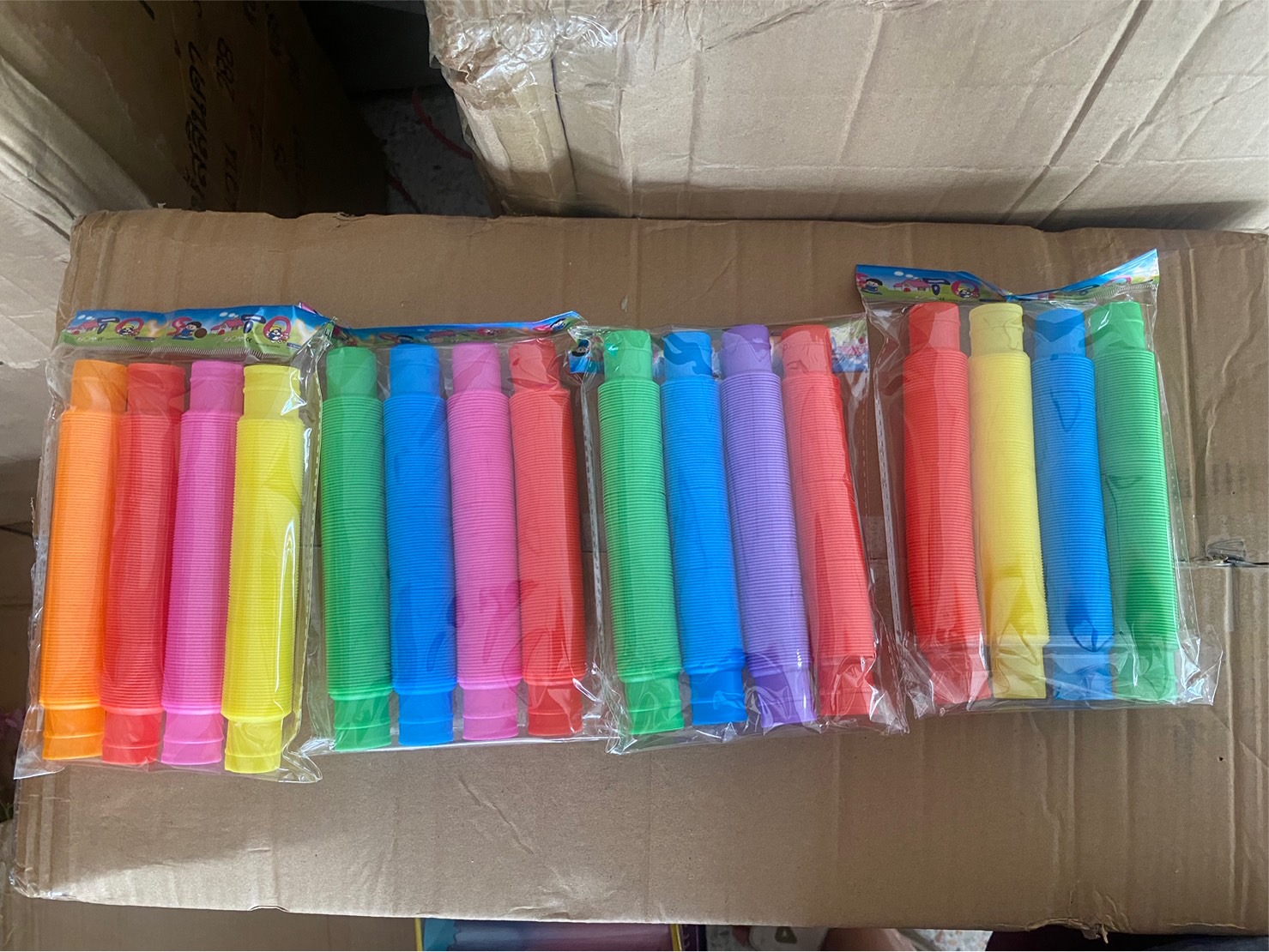 31036 ของเล่นเด็กท่อต่อ ท่อป๊อปต่อ ตัวต่อท่อยืดได้ ปลีกห่อละ