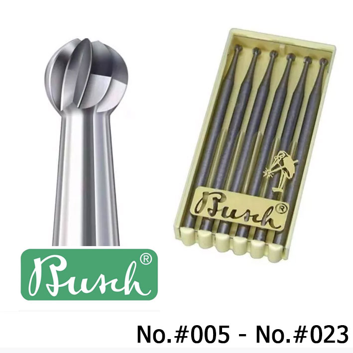 เม็ดมะยมบูช เม็ดมะยมตรานก FIG 1 Busch steel Bursfig1 1ตลับ/6ดอก ดอกสว่านหัวกลม ดอกมะยม เม็ดมะยม ดอกเจียร #005-#023