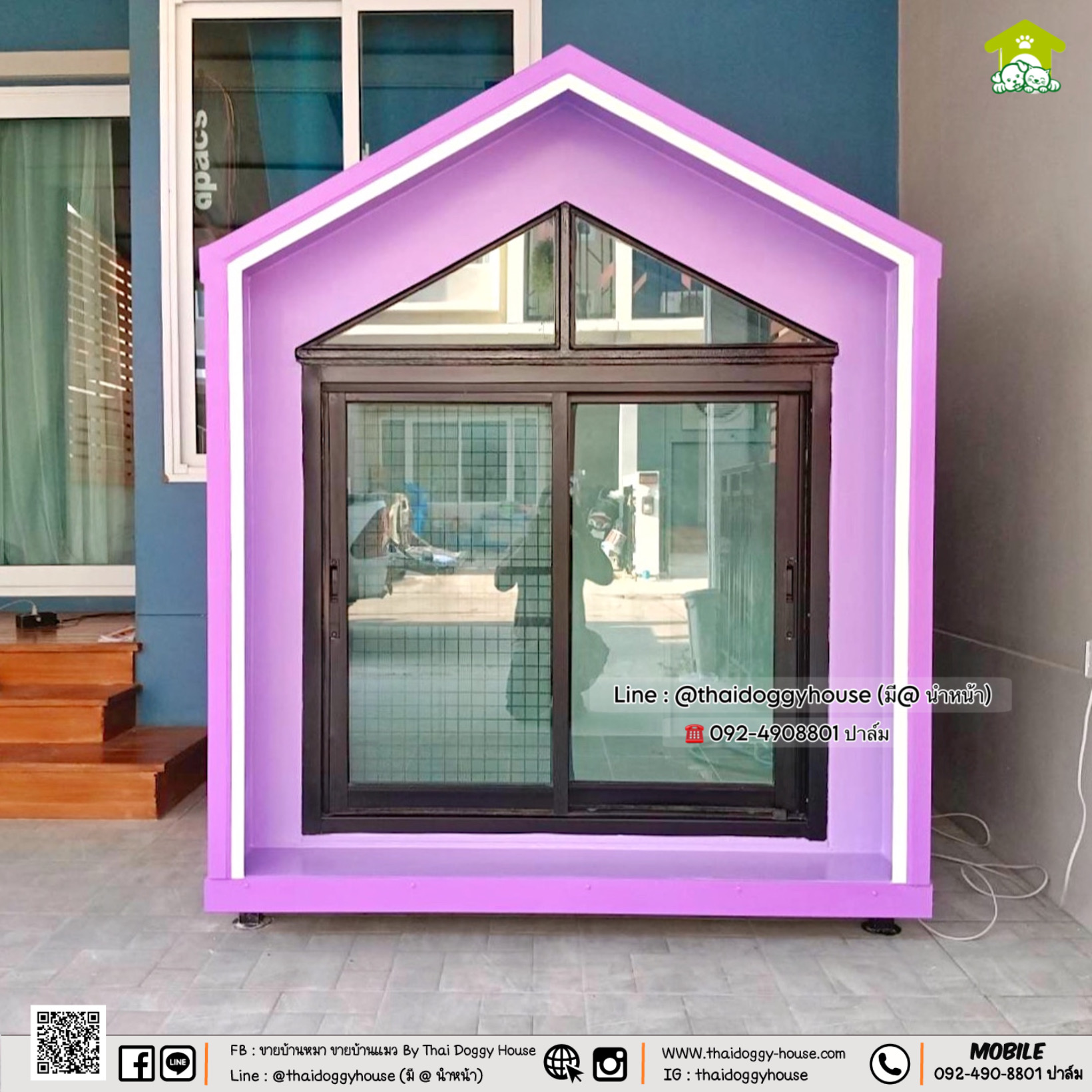 บ้านหมา บ้านแมว 𝐓𝐡𝐚𝐢 𝐝𝐨𝐠𝐠𝐲 𝐡𝐨𝐮𝐬𝗲 แบบบ้าน 𝗡𝗼𝗿𝗱𝗶𝗰 𝗦𝘁𝘆𝗹𝗲